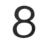 UDHSNJZG Adesivo con Numero Civico 3D, Targa in Plastica Autoadesiva, Numerica, Cassetta Postale, Appartamento, della Stanza Dell'hotel, Adesivi for La Casa Moderna(Black 8)