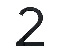 UDHSNJZG Adesivo con Numero Civico 3D, Targa in Plastica Autoadesiva, Numerica, Cassetta Postale, Appartamento, della Stanza Dell'hotel, Adesivi for La Casa Moderna(Black 2)