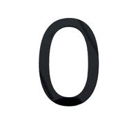 UDHSNJZG Adesivo con Numero Civico 3D, Targa in Plastica Autoadesiva, Numerica, Cassetta Postale, Appartamento, della Stanza Dell'hotel, Adesivi for La Casa Moderna(Black 0)