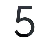 UDHSNJZG Adesivo con Numero Civico 3D, Targa in Plastica Autoadesiva, Numerica, Cassetta Postale, Appartamento, della Stanza Dell'hotel, Adesivi for La Casa Moderna(Black 5)