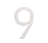 UDHSNJZG Adesivo con Numero Civico 3D, Targa in Plastica Autoadesiva, Numerica, Cassetta Postale, Appartamento, della Stanza Dell'hotel, Adesivi for La Casa Moderna(White 9)