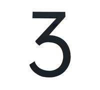 UDHSNJZG Adesivo con Numero Civico 3D, Targa in Plastica Autoadesiva, Numerica, Cassetta Postale, Appartamento, della Stanza Dell'hotel, Adesivi for La Casa Moderna(Black 3)