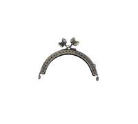 UDHSNJZG Chiusura Clic Clac per Borse 1Pc Testa con Nodo A Fiocco Telaio for Borsa in Metallo Bronzo Antico Rotondo Quadrato Maniglia Chiusura A Bacio Accessori Hardware for Pochette Fai-da-Te(A)
