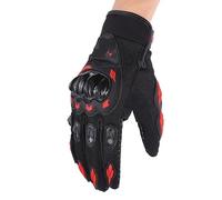 UDHSNJZG Guanti Moto Guanti Fuoristrada, Guanti Traspiranti for Bicicletta con Tutte Le Dita, Guanti da Cavaliere anticaduta for Moto, all'aperto(Red,XXL)
