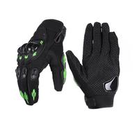UDHSNJZG Guanti Moto Guanti, Guanti Traspiranti for Bicicletta con Tutte Le Dita, Guanti da Motociclista Anti-collisione, Guanti for Sport all'Aria Aperta(Black Green,XXL)