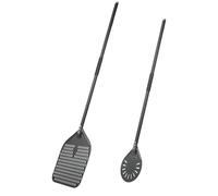 UDHSNJZG Pala Per Pizza Pala for pizza in alluminio con rivestimento duro, manico lungo, rimovibile e perforata(14 inch and 9 inch)