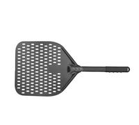 UDHSNJZG Pala Per Pizza Pala for pizza perforata da 12 pollici, paletta for in alluminio anodizzato duro con manico, pala for girare la(12inch-Black)
