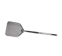 UDHSNJZG Pala Per Pizza Pala for pizza rettangolare con rivestimento duro in alluminio da 44/46 pollici, perforata, lunga, pala for, rimovibile, strumento for(14 inch Black)