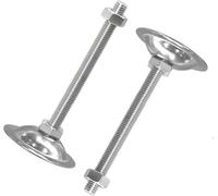 UDJKSHAL Piedini di livellamento for mobili, 1 pezzo base da 62 mm in ferro zincato con filettatura M10/M12, piedini regolabili for tornio(D62 X M12x80mm)