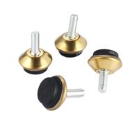 UDJKSHAL Piedini di livellamento for mobili, 10 pezzi livellatori regolabili in metallo M6*15mm con filettatura, nero argento oro for base for macchina da tavolo e sedia(Gold)