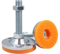 UDJKSHAL Piedini di livellamento for mobili, 2 pezzi da 80 mm, base resistente, gambe fisse regolabili, M8, M10, M12, M14, piedini for tornio antiscivolo, articolati(D80 X M14x100mm)