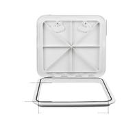 UDMeooVVs Copertura per Portello di Accesso al Ponte 460x510mm ABS Impermeabile per Barca RV Yacht Compatibile con Navi marittime(White 460x510mm)
