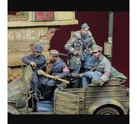 UDNDASBE 1/35 Soldati Tedeschi della seconda Guerra Mondiale Kit di Modelli in Resina Non Dipinti e Non assemblati (4 Uomini, nessun Veicolo) //k9S5z1