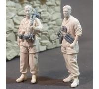 UDNDASBE 1/35 Soldato Tedesco della seconda Guerra Mondiale Kit di modellismo in Resina Non Verniciato e Non assemblato (2 Persone)//k9S6z3