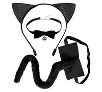 UDNFHL 1 Pezzo di Fascia per La Testa Dell'Orecchio del Gatto, 1 Pezzo di Coda E 1 Pezzo di Colletto, Accessori per Abbigliamento per Gatti, Oggetti di Vestiti Creativi E Oggetti in Costume.