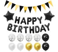 UDNFHL 1 Set di Palloncini di Compleanno E 1 Pezzo di Bandiera, Decorazioni per Feste di Compleanno, Disposizione delle Scene, Decorazioni Semplici E Versatili.