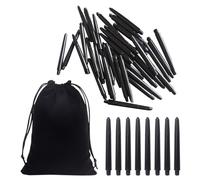 UDNFHL 150 Pezzi di Asta di Freccette Nera E 1 Pezzo di Sacchetto di Velluto, Asta di Freccette di Plastica, Accessori da Dardo, Asta Darda Duratura.
