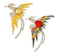 UDNFHL 2 Pezzi di Spilla di Phoenix, Accessori Elei per Donne, Spilla Creativa, Spilla Ricoperta di Diamanti, Ornamento di Abbigliamento.