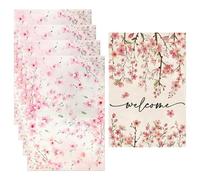 UDNFHL 4 Pezzi di Tovagliette Floreali E 1 Pezzo di Striscione Floreale, Tovagliette Elei, Accessori da Tavolo da Pranzo, Decorazioni per Feste, Rifornimenti Domestici.