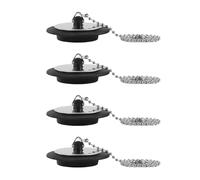 UDNFHL Tappo di Lavello da 4 Pezzi, Tappo di Scarico del Pavimento Sigillato con Odore con Catena, Resistente E Riutilizzabile per Il Bagno E La Cucina.