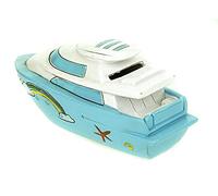 Udo Schmidt GmbH & Co. KG Salvadanaio vacanza yacht con arcobaleno 16 cm salvadanaio viaggio viaggio viaggio mare vacanze estive