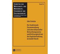 Udo Schulze Der funktionale Zusammenhang zwischen bilanzielle (Copertina rigida)
