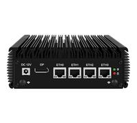 UDPTCP Firewall Micro Appliance/Fanless Mini PC con 4 * I226 2.5G LAN, Industrial Mini PC Celeron J4125, 2* DDR4, Desktop Computer 4K HD Display,2*USB3.0,M.2 Nvme/mSATA/SATA3.0,RS232 COM, 4G RAM 128G