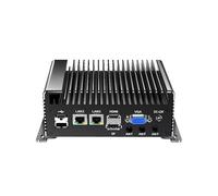 UDPTCP Mini PC industriale, mini PC senza ventola N100 con DDR5 1* M.2 MNVe, 4K Quad Display/USB3.0/Type-C/Win11, mini computer desktop Dual LAN WiFi/5G, GPIO, 2 RS232 COM (Switch a 2 RS485), NO RAM