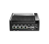UDPTCP Mini PC industriale (scheda PCB a dieci strati), Desktop Fanless Computer Core N150, Windows 10 Pro, Dual LAN, 2xCOM RS232, USB 3.0, 4K HD DP, Auto Power On, GPIO, WiFi, NO RAM NO SSD