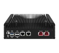 UDPTCP Mini PC senza ventola, 12a generazione Alder Lake N305 (fino a 3,8 GHz) 32 GB DDR5 RAM 1TB M.2 NVMe SSD, firewall hardware IntelX550-T2 2x10GbE RJ45, 2x2.5GbE LAN OPNsense Appliance, AES-NI