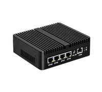 UDPTCP Mini PC senza ventola J5005 con 4 lntel i226-V 2.5G LAN, 2 x USB 2.0, 2 x USB 3.0, slot per scheda SIM, mini computer desktop supporto WiFi Dual Band per industria, 16 GB RAM (DDR4) 512 GB SSD