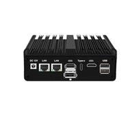 UDPTCP Mini PC senza ventola, PC industriale, 12a generazione N100, Dual LAN, DDR4 M.2 nvme, 6* USB, 2HDMI+DP, Type-C, Micro Router Appliance, AES-NI, OPNsense, 8GB RAM 128GB SSD