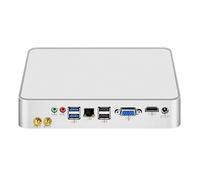 UDPTCP Ventola industriale con cuscinetti a sfera J4125 (4C/4T, fino a 2,7 GHz), mini PC desktop per ufficio, Gigabit LAN, 4K HD+VGA Dual Dispaly, DDR4, USB3.0, WiFi, mini PC industriale, senza RAM né