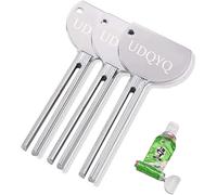 UDQYQ 3 spremi tubi, spremiagrumi in acciaio inossidabile, spremiagrumi in metallo, dispenser per tubi, salva dentifricio, creme, vernice, unguento, niente più disordine e sprechi. (argento)