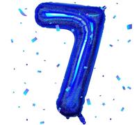 UDRKFOPK Palloncini Compleanno 7 Anni Blu Scuro,40 Pollici Blu Scuro Palloncino Numero 7，Palloncini 7 Anni Compleanno,Palloncini 7 Anni per Feste di Compleanno Anniversario Baby Shower Decorazioni