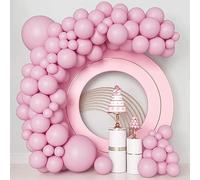 UDRKFOPK Palloncini Rosa,84 Pezzi 18 12 10 5 Pollice Palloncini Compleanno,Palloncini Battesimo Bambino,Lattice Palloncini Laurea,Palloncini per Compleanni,Matrimoni,Anniversari,Geste di Baby Shower