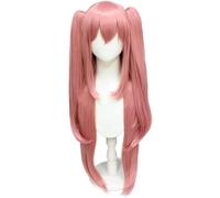 Uearlid 2022 Cos Wig Anime Cosplay Seraph of The End Parrucche for Krul Tepes Long Pink Long Straight Clip Coda di Cavallo Capelli Sintetici Resistenti al Calore