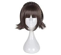 Uearlid 2022 Cos Wig Anime Persona 5 Makoto Niijima Parrucca Corta Marrone con Treccia Costume Cosplay Capelli Sintetici Resistenti al Calore Parrucche Cosplay