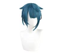 Uearlid 2022 Cos Wig Genshin Impact Parrucca Cosplay Capelli Corti Blu Resistenti al Calore Donne Gioco di Ruolo di Halloween Parrucca Genshin Impact