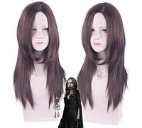 Uearlid 2022 Cos Wig Parrucca for Perfetto for Le Feste di Tutti i Giorni Resident Evil 8-Village Cassandra-Cassandra-Maroon Parrucca Cos Medio Lunga