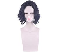 Uearlid 2022 Cos Wig Parrucca for Perfetto for Le Feste di Tutti i Giorni Resident Evil 8: Village-Mrs. Dimitrescu Parrucca for Capelli Ricci Corti Neri di Dimitrescu