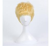 Uearlid 2022 Cos Wig Persona 5 Ryuji Sakamoto Parrucche Cosplay Capelli Sintetici Corti Dorati Resistenti al Calore Parrucca for Giochi di Ruolo for Feste di Halloween + Berretto