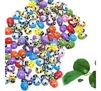 UEAVOID 100 Pezzi Autocolanti Mini Mariachi in Legno per DIY Craft Scrapbooking Party Decorazione (9 * 12MM) (Colorato)