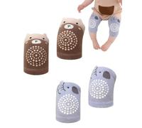 UEAVOID 2 Paia Ginocchiere Neonato per Gattonare Antiscivolo, Cotone Morbido Elastico Traspirante, Protezione Ginocchia Bambini Primi Passi su Piastrelle e Parquet (2 Modelli)