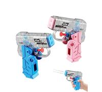 UEAVOID 2 Pistole Ad Acqua Pieghevoli, Kit Doppia Uscita Blu e Rosa, Reverse Gun con Spruzzo Anteriore e Posteriore, Design Ergonomico Sicuro per Bambini, Perfette per Piscina, Esterno e Feste