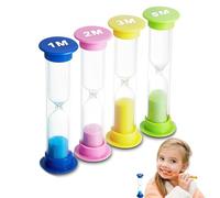 UEAVOID 4 Pezzi Clessidra, Set Sabbia Colorata, Bambini, Design, Timer Visivo,1 min/2 minuti/3 minuti /5 minuti, per Casa, Cucina, Gli Sport e i Giochi e Ufficio