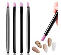 UEAVOID 4 Pezzi Strumento La Rimozione Delle Rifinitore, Doppia Faccia, Quarzo, Limetta per Cuticole, Spingi, Penna le Unghie, Professionale, Superfici Abrasive, Set Saloni, Donne Ragazze