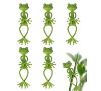 UEAVOID 5 Pezzi Supporto per Piante a Rana Verde, Clip Tutore per Piante Rampicanti e Monstera, Rane Decorative da Appendere ai Vasi, Statuette in Metallo Flessibile