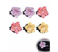 UEAVOID 6 Pezzi Profumatore Auto Margherita, Clip Deodorante in 3 Colori, Accessori Auto Donna e Decorazioni Interno, Diffusore Aromaterapia per Bocchette Aria, Elimina Odori