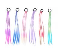 UEAVOID 6 Pezzi Trecce Extension Capelli per Bambina, Estensione dei Capelli Colorati con Elastico, Treccine Magiche Bambina, Regali Natale Bambini per Ragazze Partito Festival (Colorato)